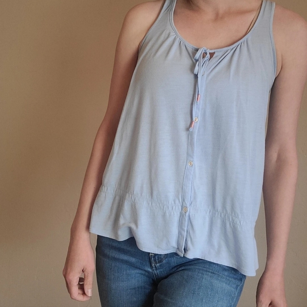 American eagle cute light blue casual summer top size small